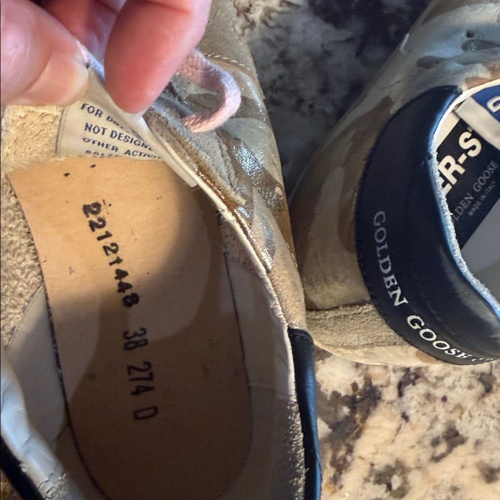 Golden Goose Suede Printed Sneakers - Size 38-8 - Picture 4 of 4